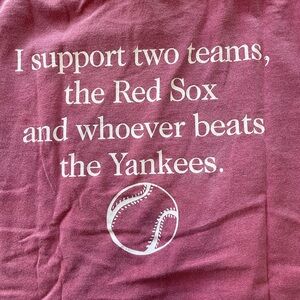 (Intentionally) Faded Red T-Shirt Tee Baseball Red Sox